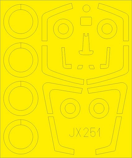 Eduard JX251 Mask 1/32 Mirage 2000 C (KITTYH)