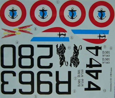 LF Model C4861 Decals Dewoitine D.501 over France - Part 1 1/48