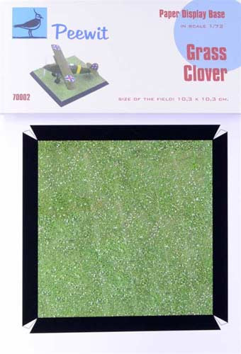 Peewit PW-P70002 1/72 Paper Display Base - GRASS CLOVER