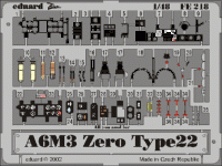 Eduard FE218 A6M3 Zero type 22 (HAS) фототравление Zoom Цветное