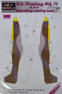 LF Model M3238 Mask N.A. Mustang Mk.IV RAF (TAM/TRUMP/DRAG) 1/32
