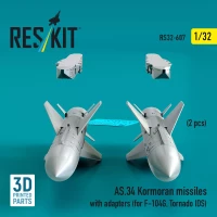 Reskit RS32-607 AS.34 Kormoran missiles w/ adapters (2 pcs.) 1/32