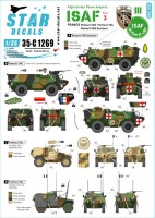 Star Decals 35-C1269 Afghani Peace keepers - ISAF # 3. French force in Afghanistan.Renault VAB Sanitaire (Medic), Renault VAB EOD,Panhard VBL 1/35