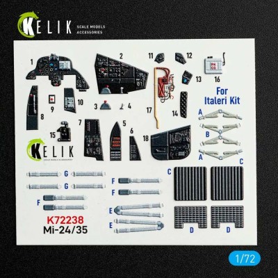 Reskit K72238 Mi-35/24 - interior 3D (ITAL) 1/72