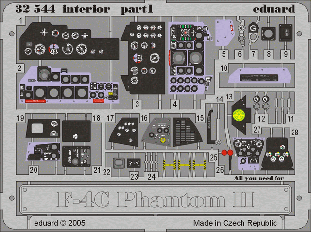 Eduard 32544 F-4C interior TAM