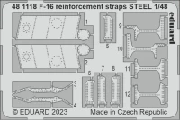 Eduard 481118 SET F-16 reinforcement straps STEEL (KIN) 1/48