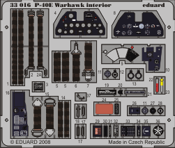 Eduard 33016 P-40E interior S.A. 1/32 HAS