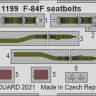 Eduard FE1199 F-84F seatbelts STEEL (KIN) 1/48