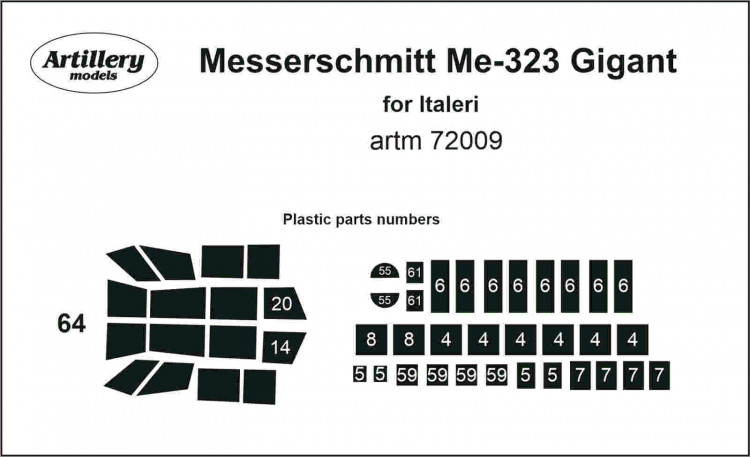 Fly model M7209 Masks for Me-323 Gigant (ITAL) 1/72