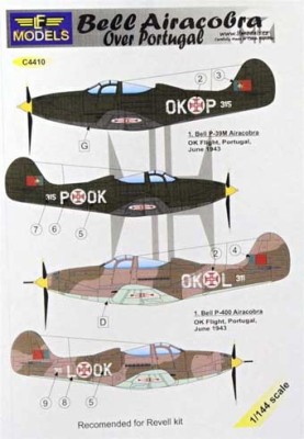 Lf Model C4410 Decals Bell Airacobra over Portugal 1/144
