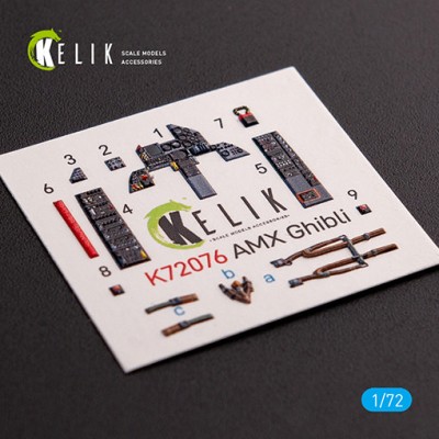 Reskit K72076 Amx Ghibli interior 3D decals (ITAL) 1/72