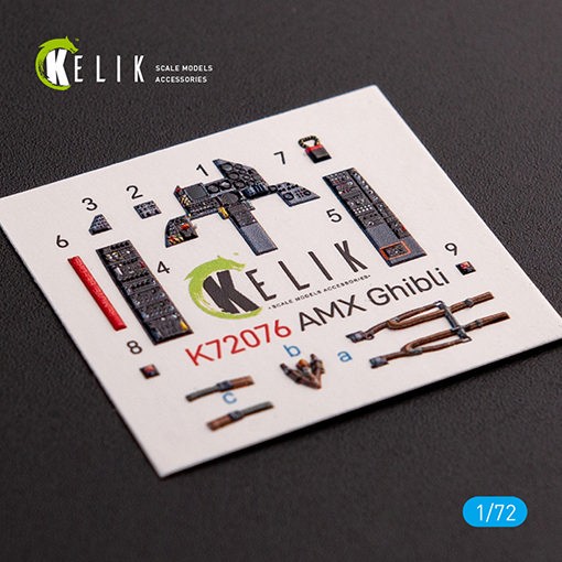 Reskit K72076 Amx Ghibli interior 3D decals (ITAL) 1/72