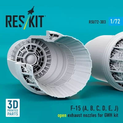 Reskit U72303 F-15 A,B,C,D,E,J open exh.nozzles (GWH) 1/72