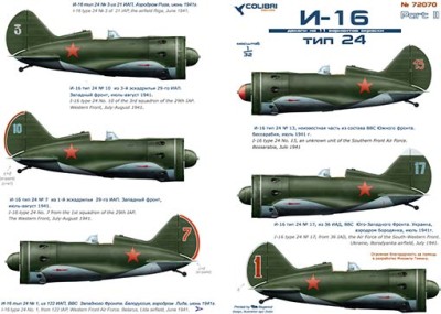 Colibri decals 72079 I-16 tupe 24/29 -part III 1/72