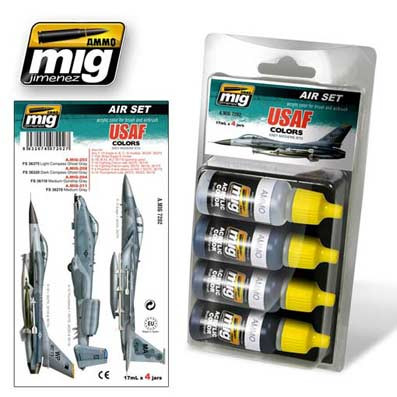 Ammo Mig 7202 USAF SET 1: GREY MODERN JETS