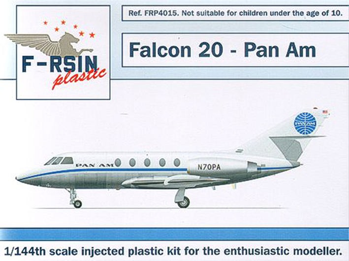 F-rsin Plastic FRP4015 Dassault Falcon 20 Decals Pan Am 1/144