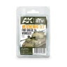 AK Interactive AK-00064 Набор пигментов для американской техники 2 МВ Европейский ТВД