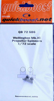 QuickBoost QB72586 Wellington Mk. Ic propeller spinners (AIRF) 1/72