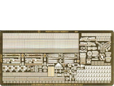 White Ensign Models PE 0774 NORTH CAROLINA for Trumpeter kits 1/700