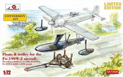 Amodel NA72008 Floats &amp; trolley for Fw-190W-2 aircraft 1/72