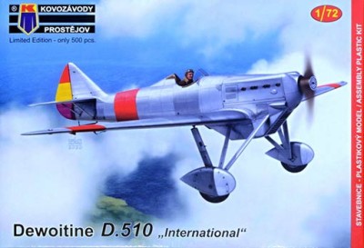 Kovozavody Prostejov 72180 Dewoitine D.510 International (3x camo) 1/72