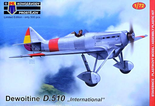 Kovozavody Prostejov 72180 Dewoitine D.510 International (3x camo) 1/72