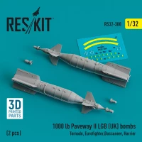 Reskit 32380 1000 lb Paveway II LGB (UK) bombs (2 pcs.) 1/32