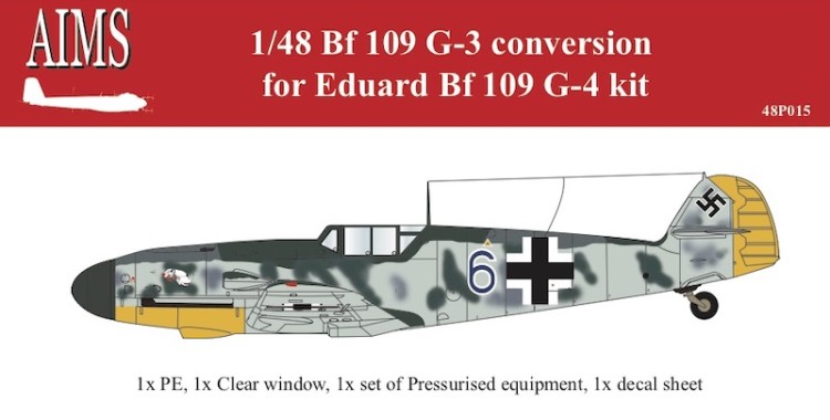 Aims AIMS48P015 Messerschmitt Bf-109G-3 conversion 1/48 Aims AIMS48P015 Messerschmitt Bf-109G-3 conversion 1/48