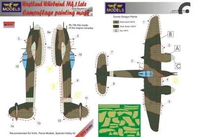 Lf Model M72111 Mask Westl.Whirlwind Mk.I late Camouflage p. 1/72