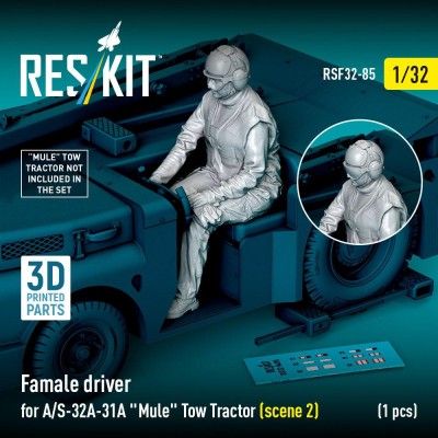 Reskit F32085 Female driver for A/S-32A-31A Tow Tractor 1/32