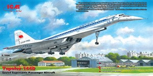 ICM 14402 Tupolev-144D Charger, Soviet Supersonic Passenger Aircraft 1/144