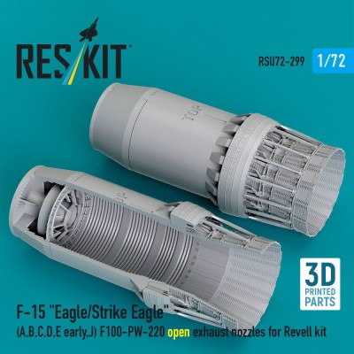 Reskit U72299 F-15 A,B,C,D,E,J open exh. nozzles (REV) 1/72