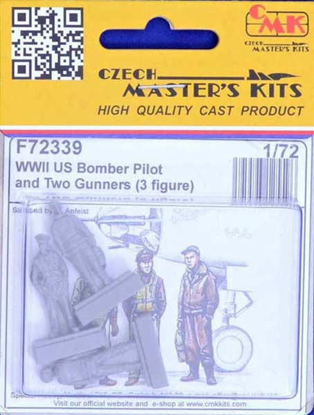 CMK F72339 US Bomber Pilot & Two Gunners WWII (3 fig.) 1/72