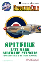 Barracuda Studios BC-72378 Supermarine Spitfire Later Marks Airframe Stencils 1/72