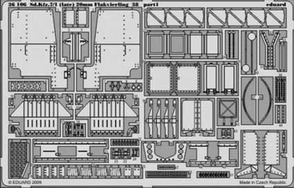 Eduard 36106 Sd.Kfz.7/1 (late) Flak 38 20mm TRU