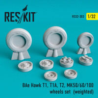 Reskit RS32-0303 BAe Hawk T1, T1A, T2, MK50/60/100 wheels set (weighted) Revell 1/32