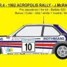 Reji Model JM404 Transkit Ascona 400 Gr.4 Rally Acropolis 1982 1/24