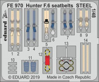 Eduard FE970 1/48 Hunter F.6 seatbelts STEEL (AIRF)
