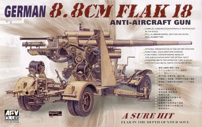 AFV Club AF35088 8,8 cm Flak 18 Anti-aircraft gun 1/35