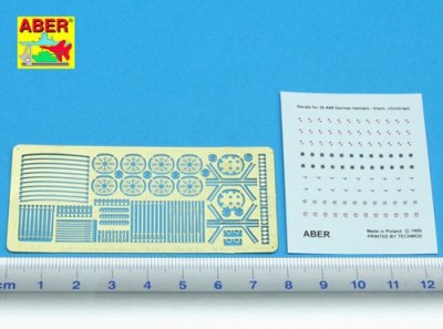 Aber 35A069 German helmet liners, chin- straps, badges and decals. 1/35