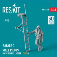 Reskit F48075 Rafale C male pilot w/ access ladder type 1 1/48