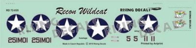 Rising Decals 72035 Recon Wildcat (3x camo) 1/72