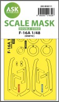 Art Scale 200-M48111 General-Dynamics F-16A wheels and canopy frame paint masks (inside and outside), self-adhesive and pre-cut 1/48