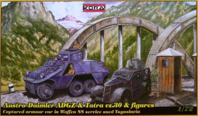Kora Model A7237 Austro-Daimler ADGZ &amp; Tatra vz.30 &amp; figures 1/72