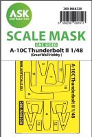 Art Scale 200-M48220 Fairchild A-10C Thunderbolt II canopy frame paint mask (outside only) 1/48