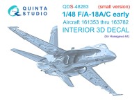 Quinta Studio QDS-48283 F/A-18A / C early (Hasegawa) (Малая версия) 3D Декаль интерьера кабины 1/48