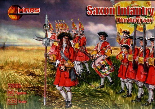 Mars MAR72035 Northern War Saxon infantry 56 figures 1/72