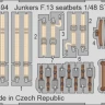 Eduard FE1494 SET Junkers F.13 seatbelts STEEL (MINA) 1/48