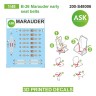 Art Scale 200-S48006 Martin B-26B Marauder seat belts - 3D-printed decals plastic printed seat belts for a plastic kit 1/48