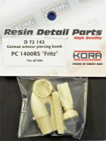 Kora Model D72142 German armor piercing bomb PC 1400RS 'Fritz' 1/72